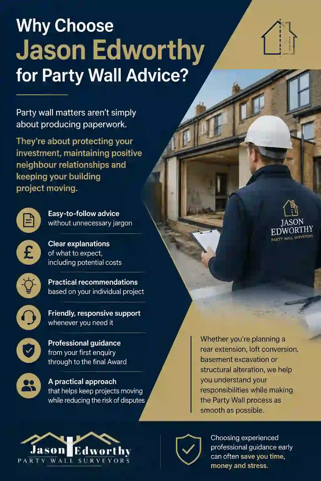 Why Choose Jason Edworthy for Party Wall Advice Brentwood?